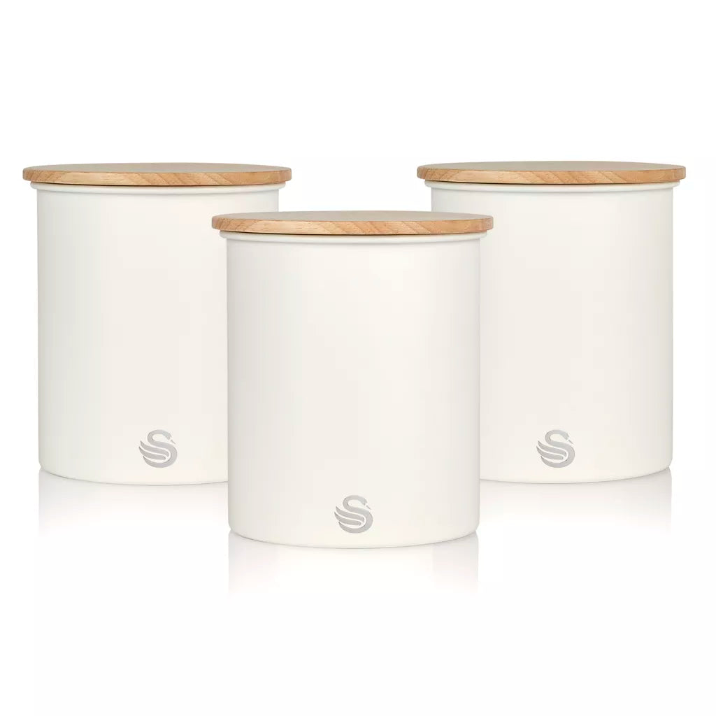 Storage Canisters Set of 3 | White