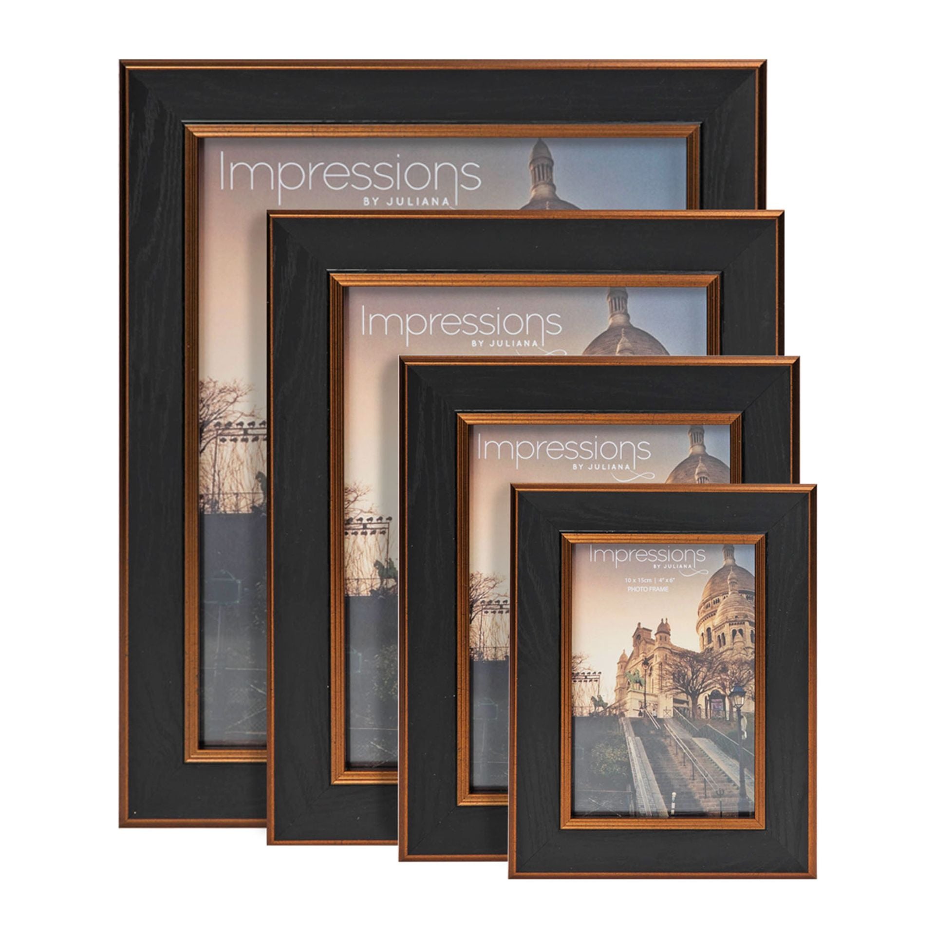 Impressions Black & Gold Photo Frames