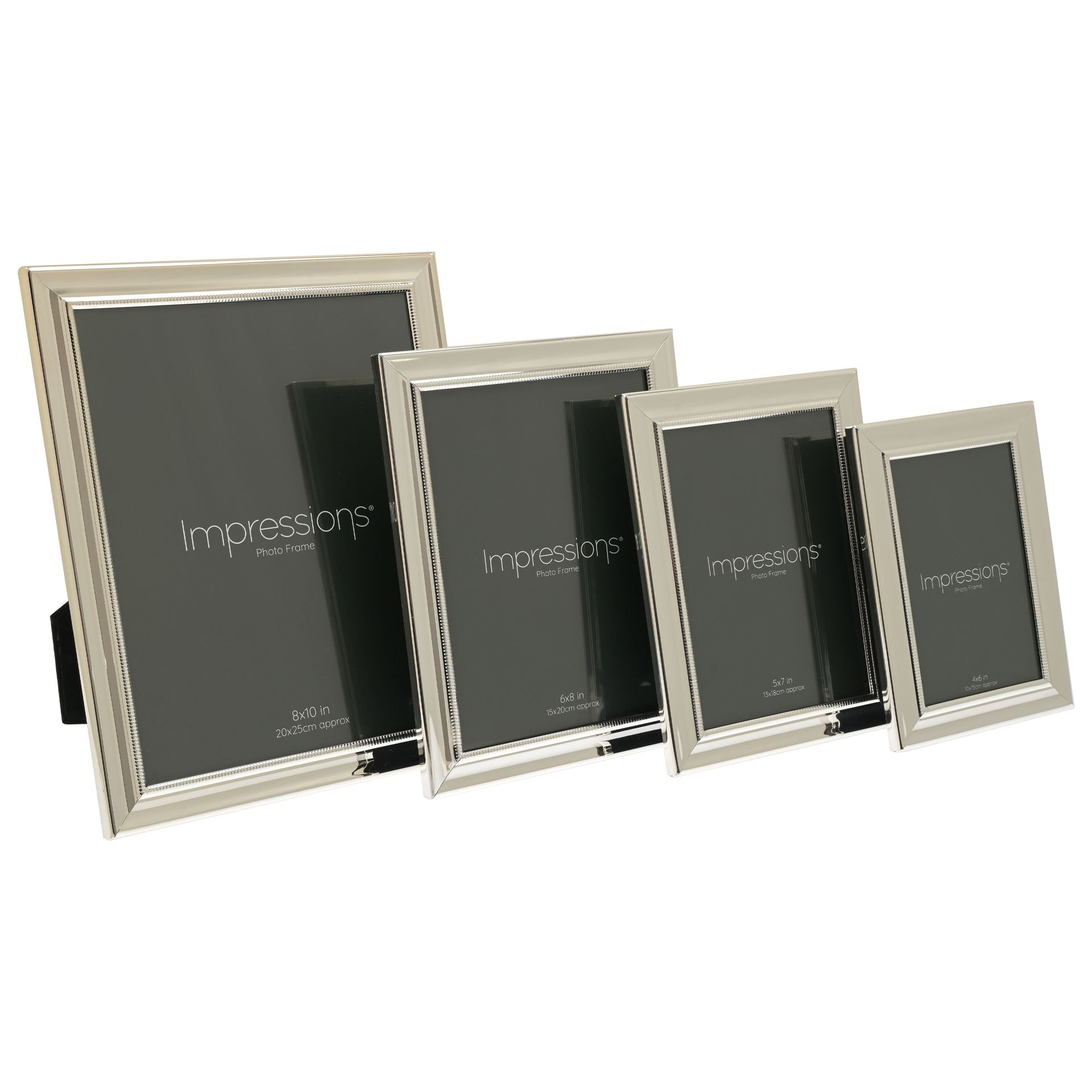 Silverplated Beaded Photo Frames