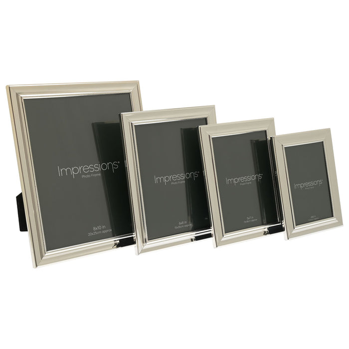 Silverplated Beaded Photo Frames