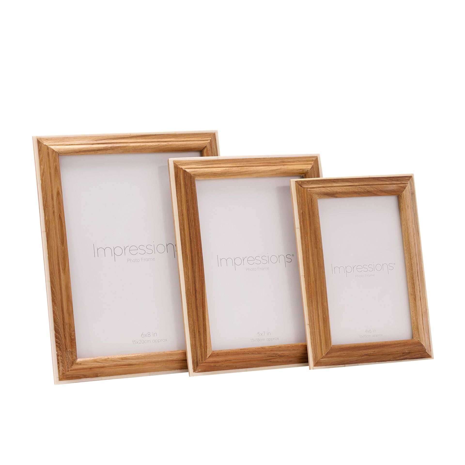 Wooden Photo Frames with White Trim