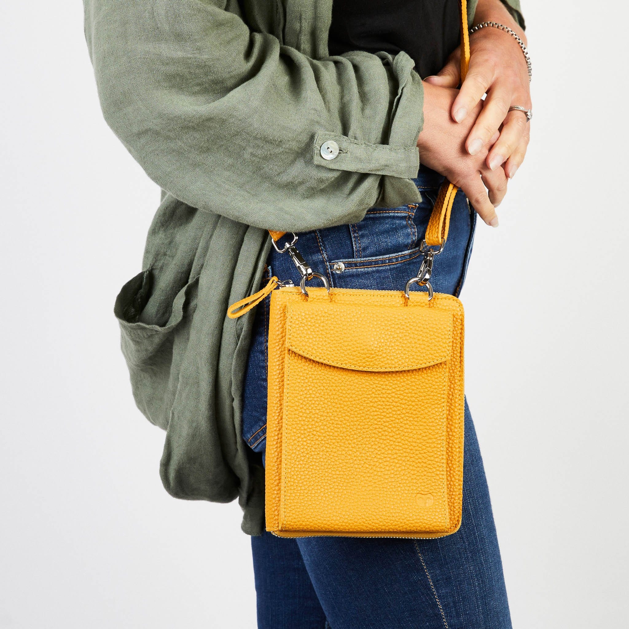 Mustard Columbian Cross Body Bag