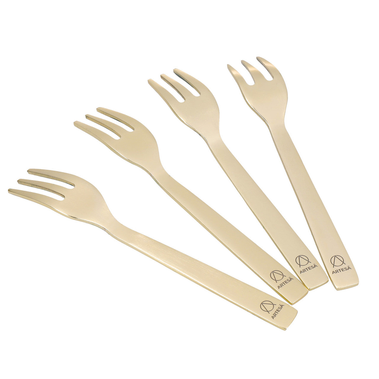 Green and Gold Mini Serving Forks
