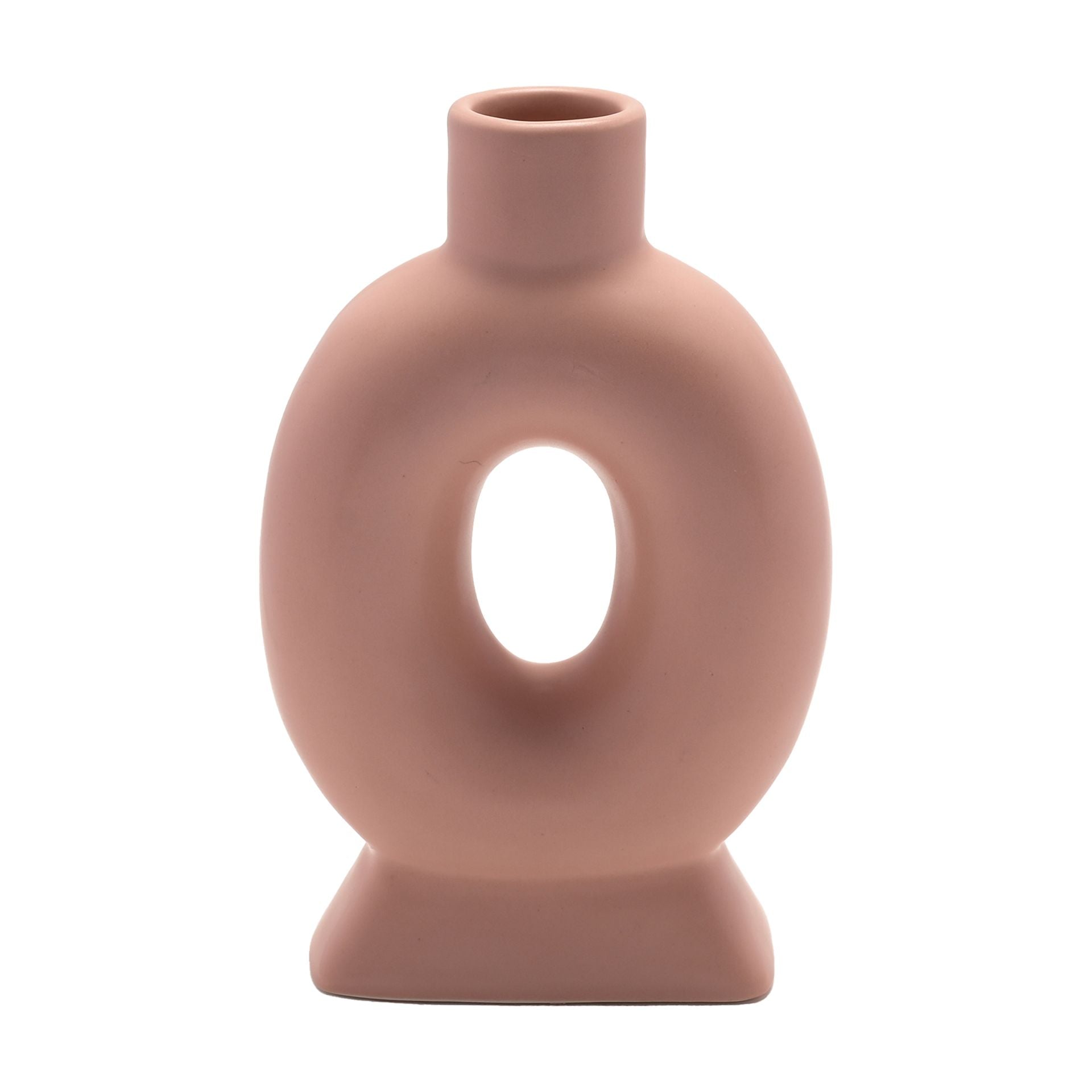 Dusky Pink Oval Vase