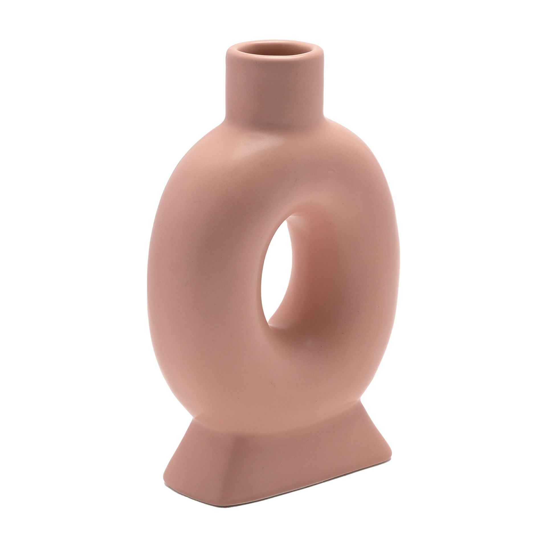 Dusky Pink Oval Vase