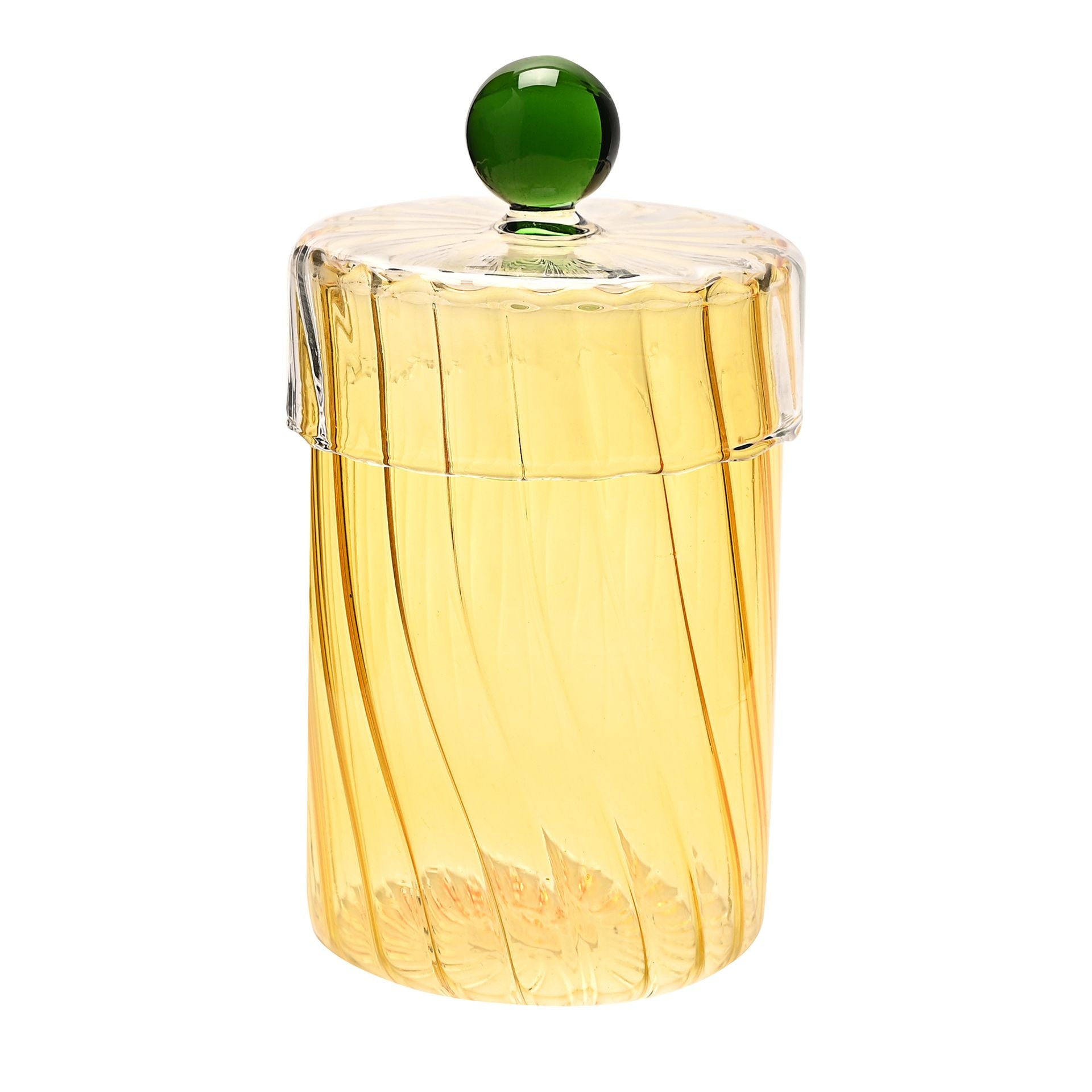 Glass Trinket Box | Yellow