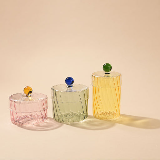 Glass Trinket Box | Yellow