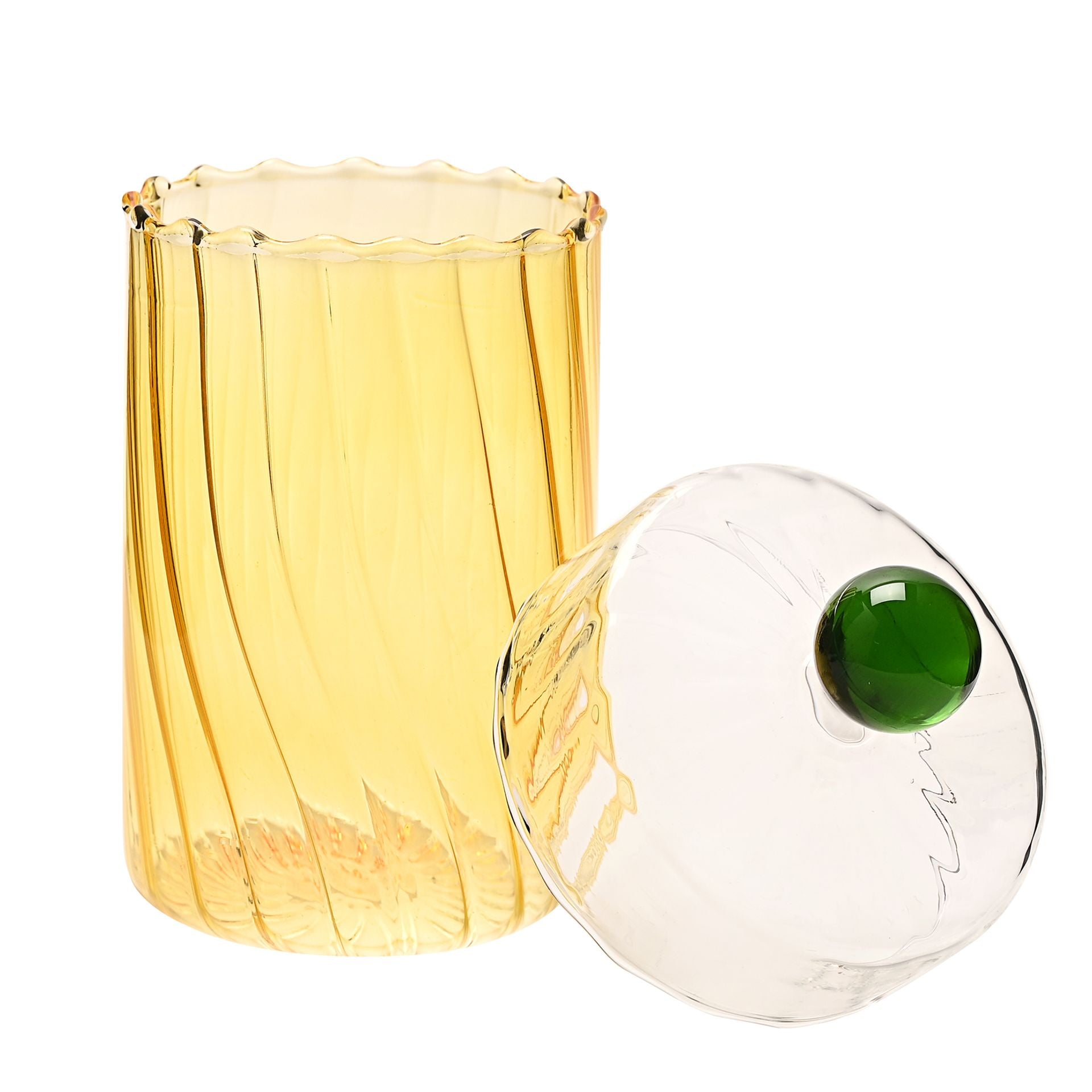 Glass Trinket Box | Yellow