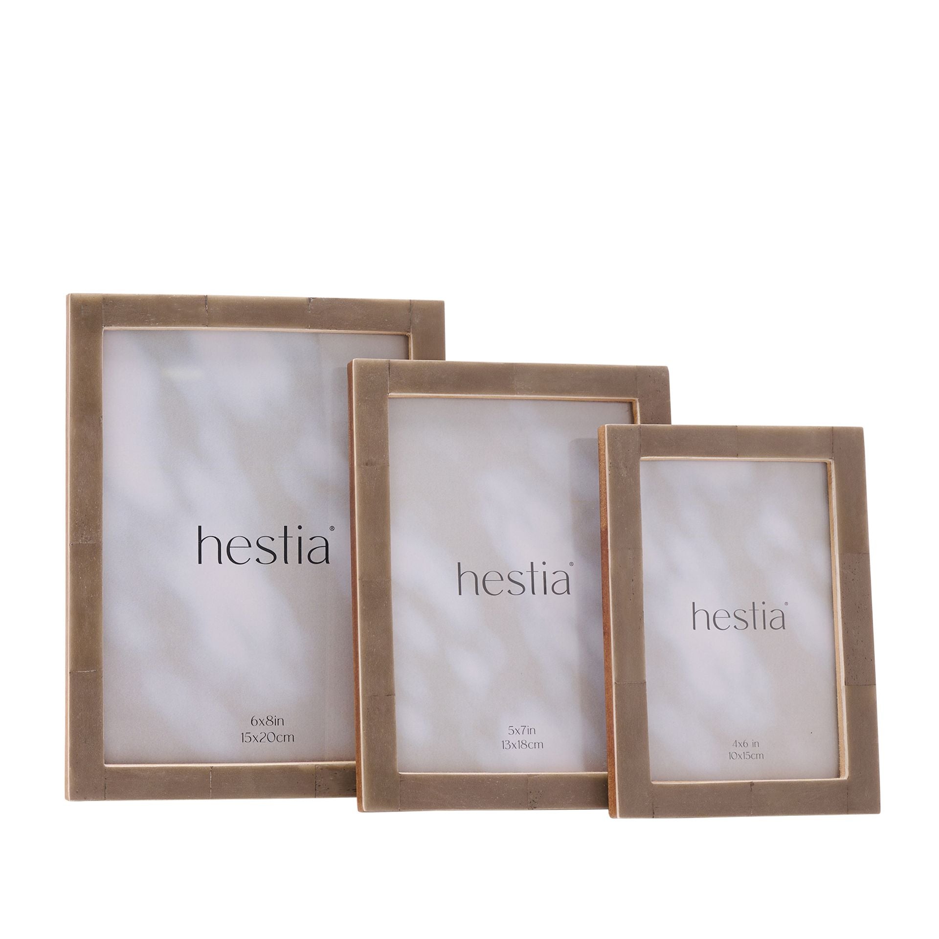 Grey Stained Bone Photo Frames