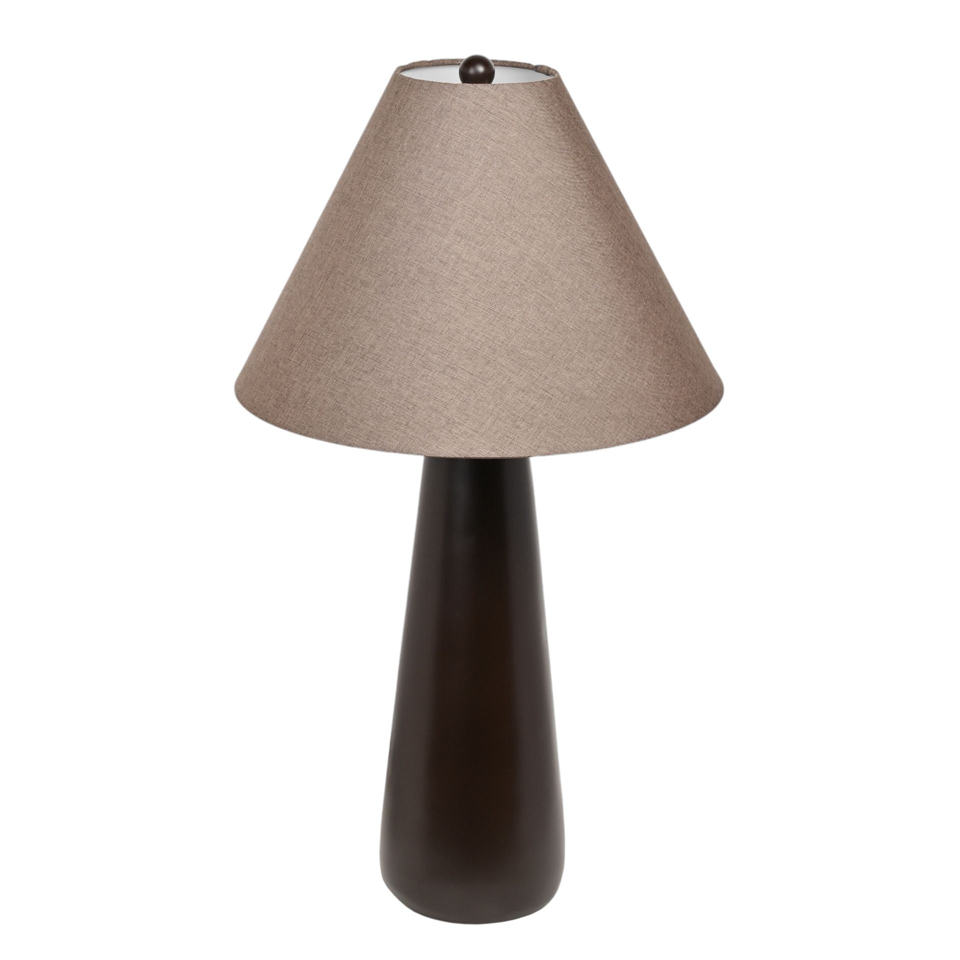 Hestia | Resin Table Lamp With Brown Shade 26.5cm