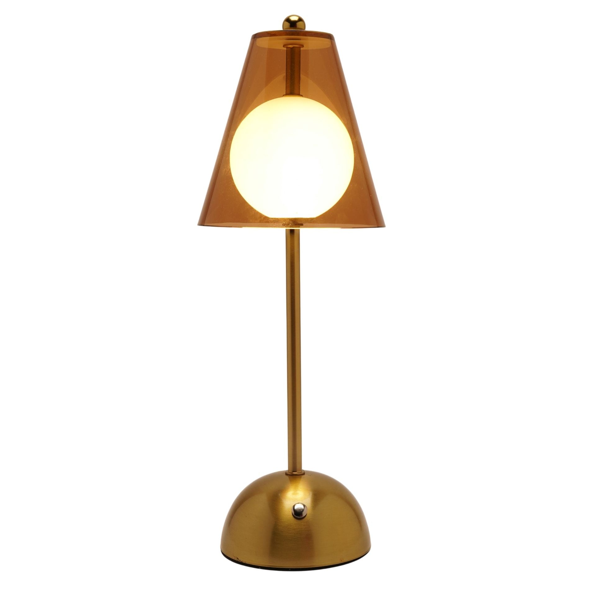 Hestia | Bronze Glass Ball LED Touch Table Lamp