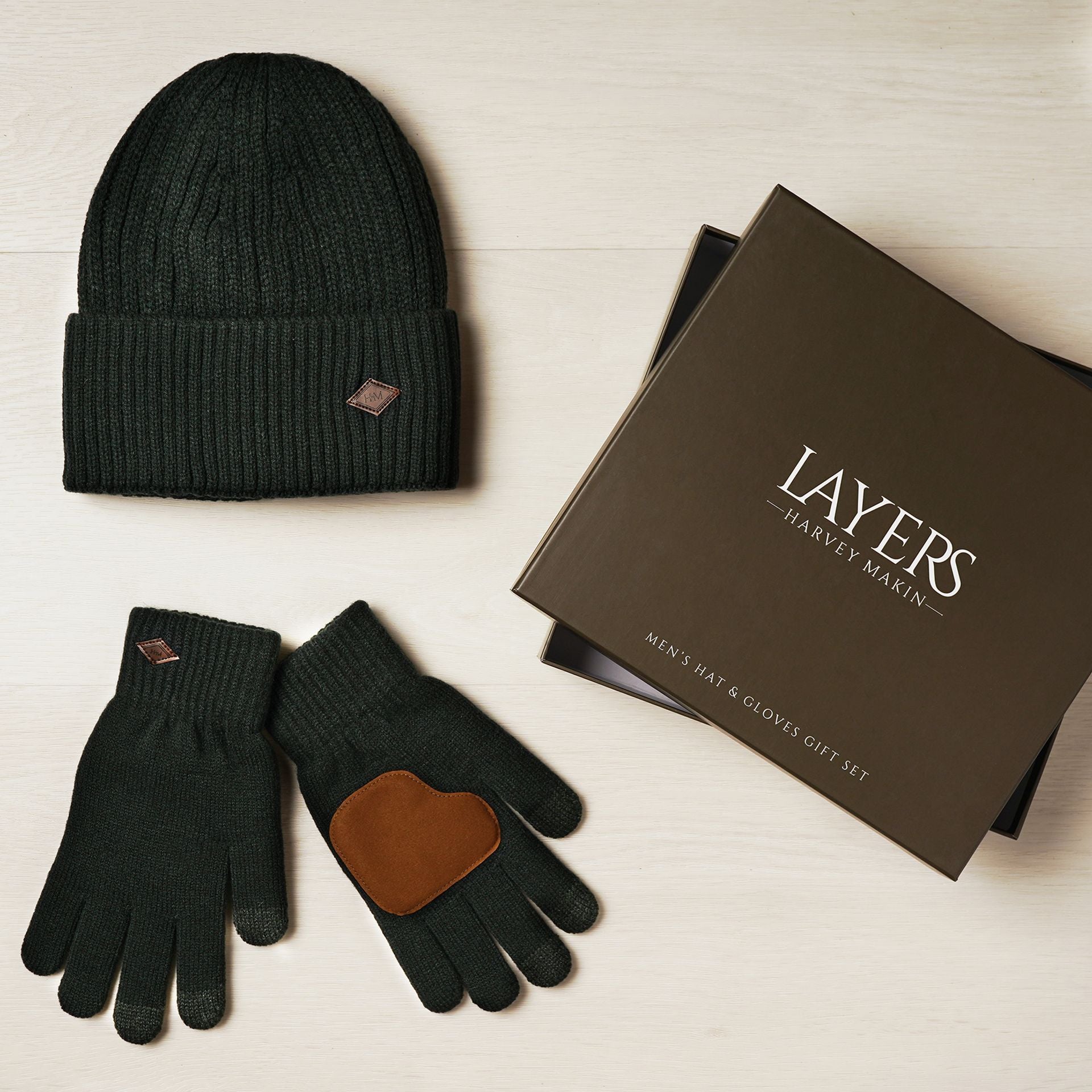 Harvey Makin | Layers Hat & Gloves Gift Set - Green