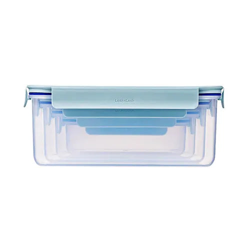 LocknLock Classic Plus 4 Piece Blue Rectangular Nesting Set
