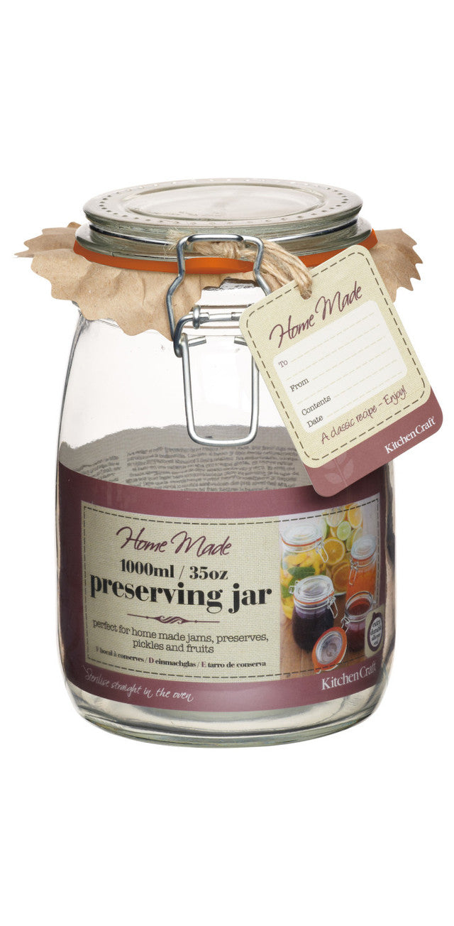 Home Made Glass Preserving Clip Top Jar