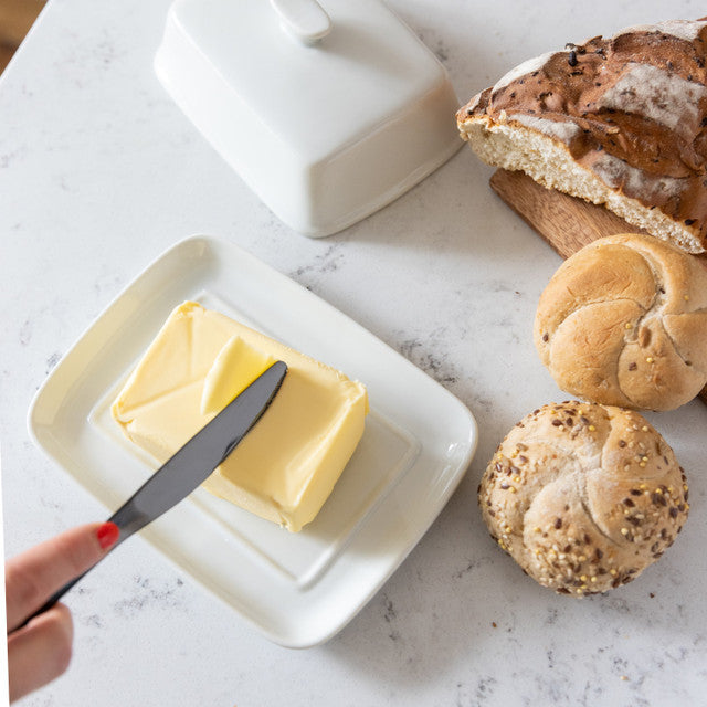 White Porcelain Butter Dish