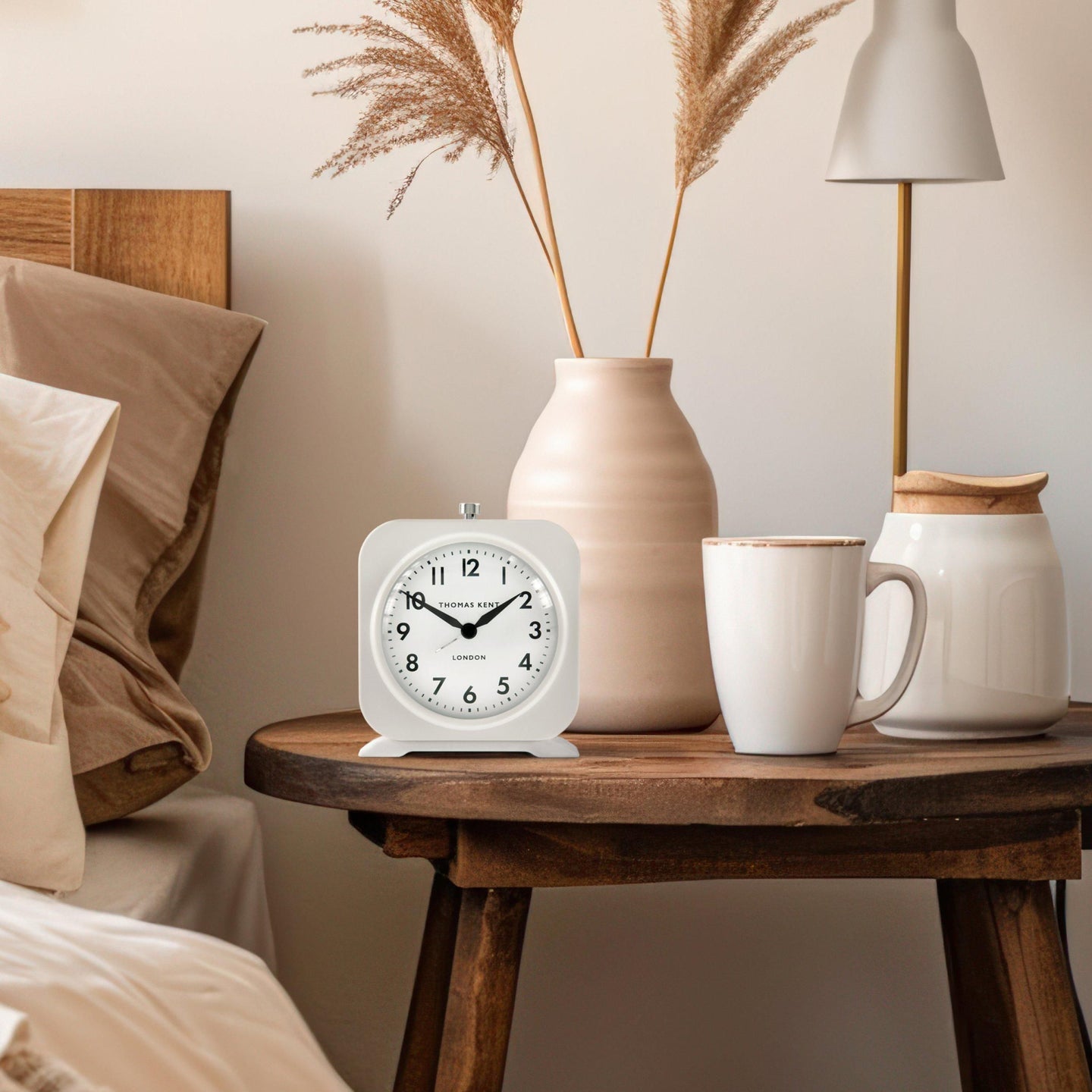5" Finch Alarm Clock | Snowberry White
