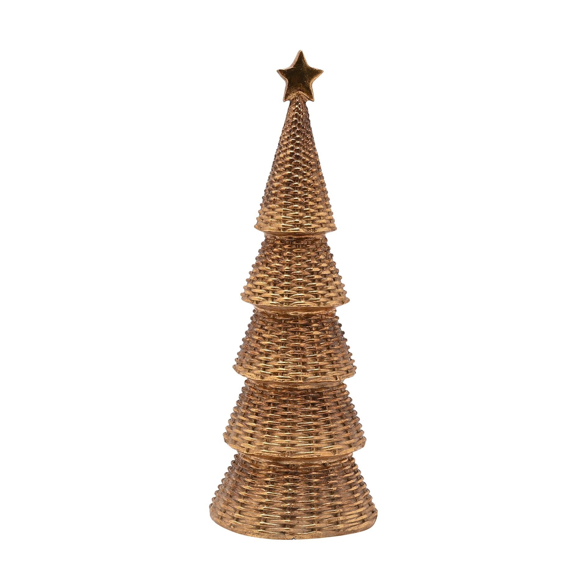 Rattan Effect Resin Christmas Tree | 40cm