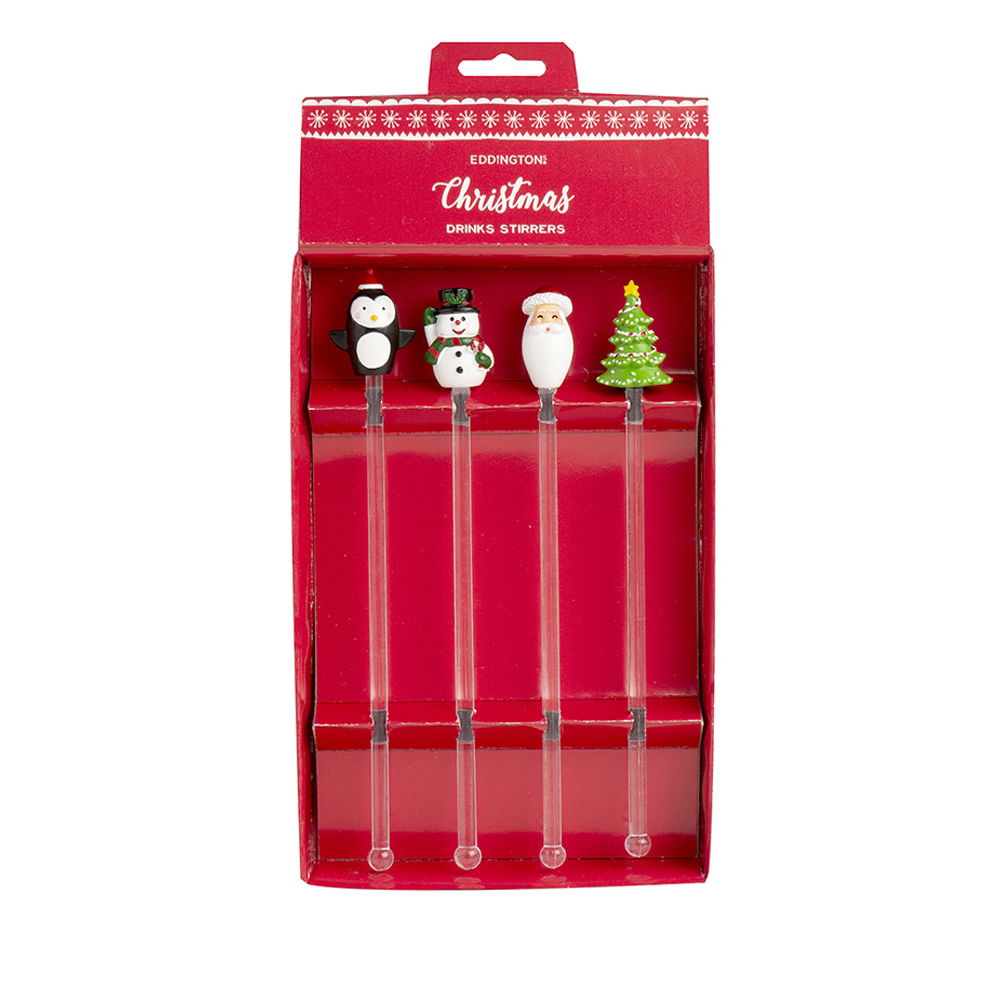 Set of 4 Christmas Stirrers