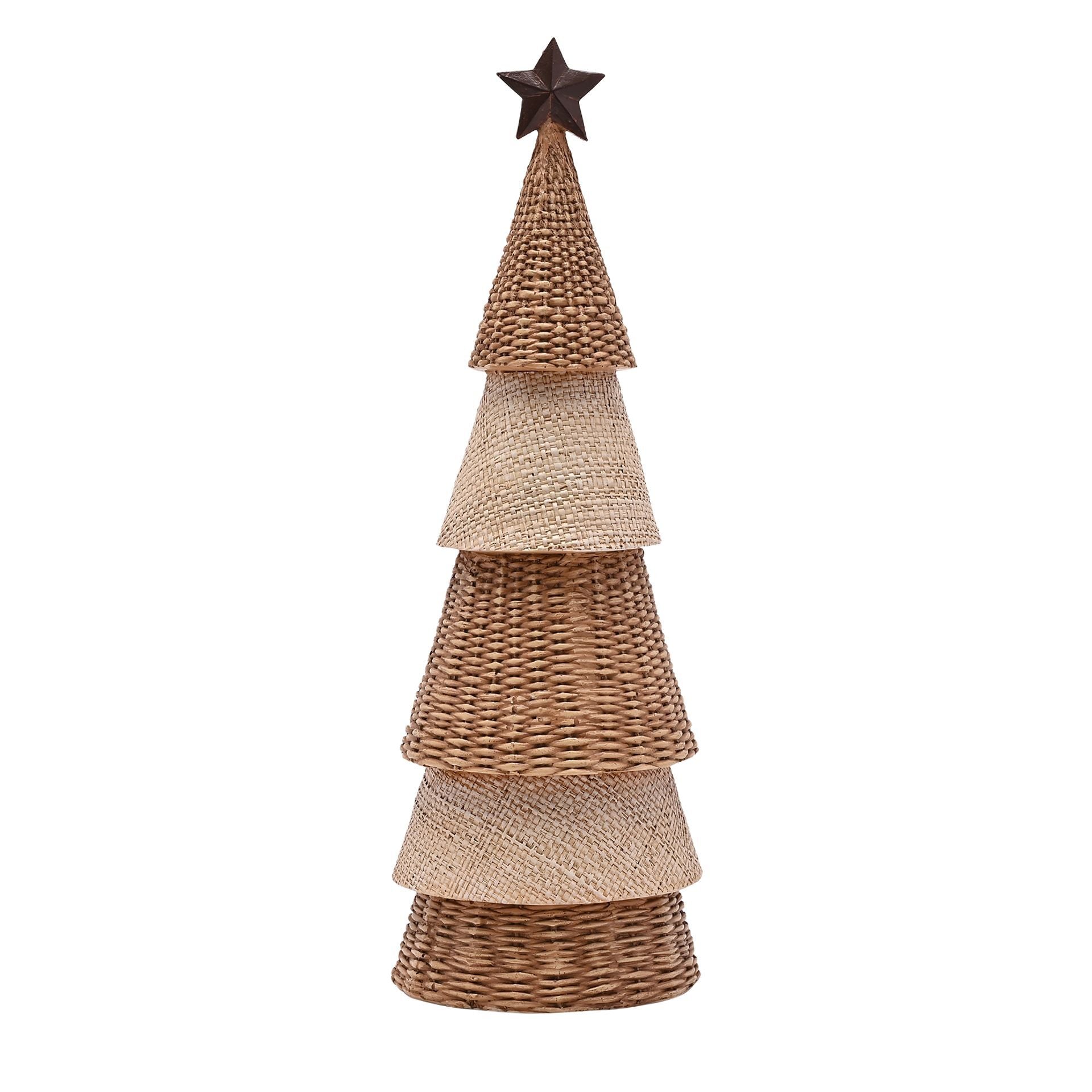 Two Tone Rattan Effect Resin Christmas Tree