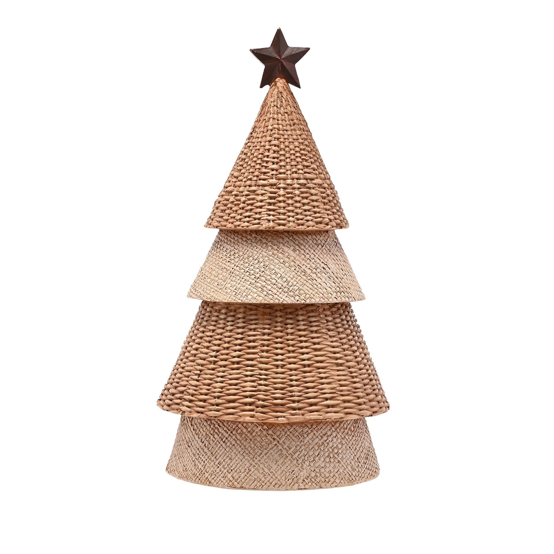 Two Tone Rattan Effect Resin Christmas Tree