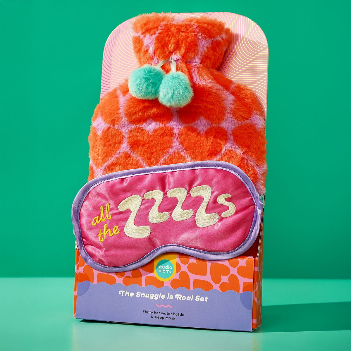 Studio Blom | The Snuggle Is Real | Hot Water Bottle and Silk Eye Mask Gift