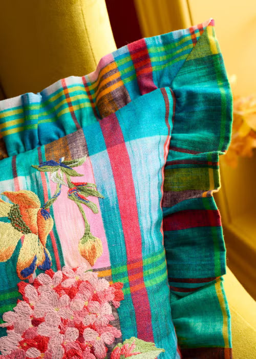 Wanderweave Ikat Check 43x43cm Filled Cushion Bright