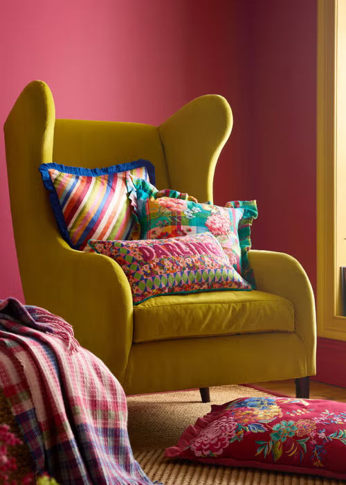 Darling Diagonal Stripe Reversible 50x50cm Filled Cushion Bright