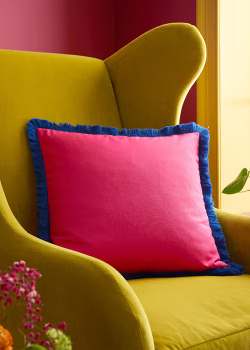 Darling Diagonal Stripe Reversible 50x50cm Filled Cushion Bright