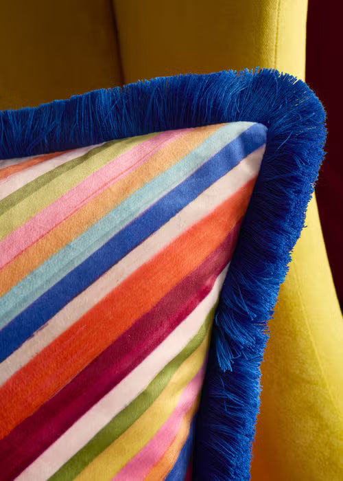 Darling Diagonal Stripe Reversible 50x50cm Filled Cushion Bright