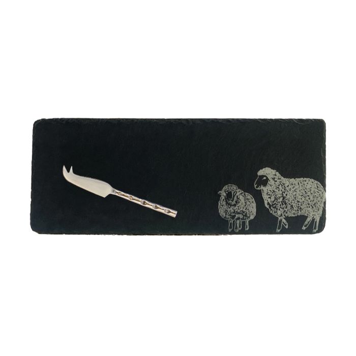 Mini Slate Cheese Board & Knife | Sheep