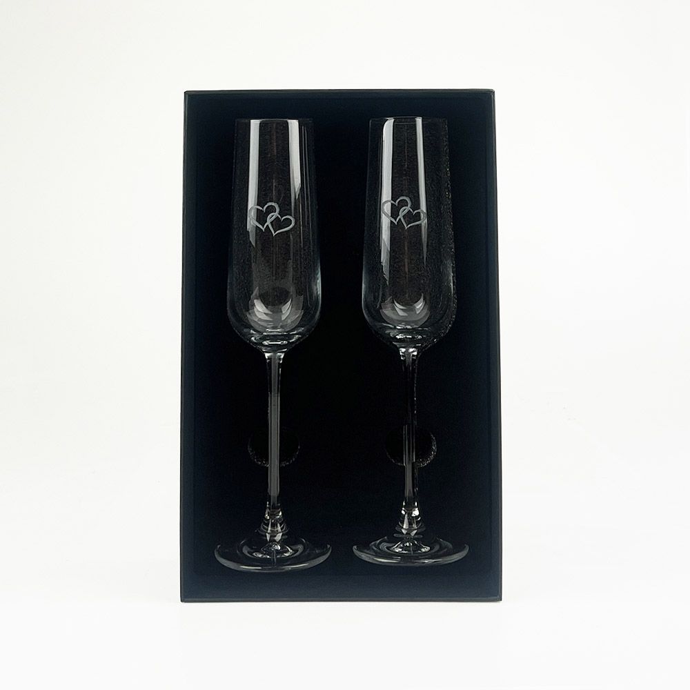 Champagne Flutes | Hearts