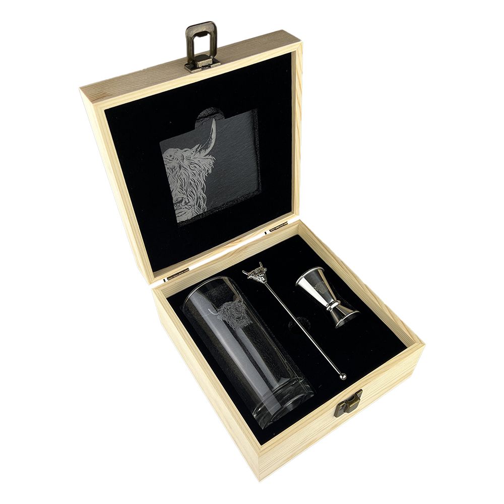 Highball Drink Set | Highland Cow