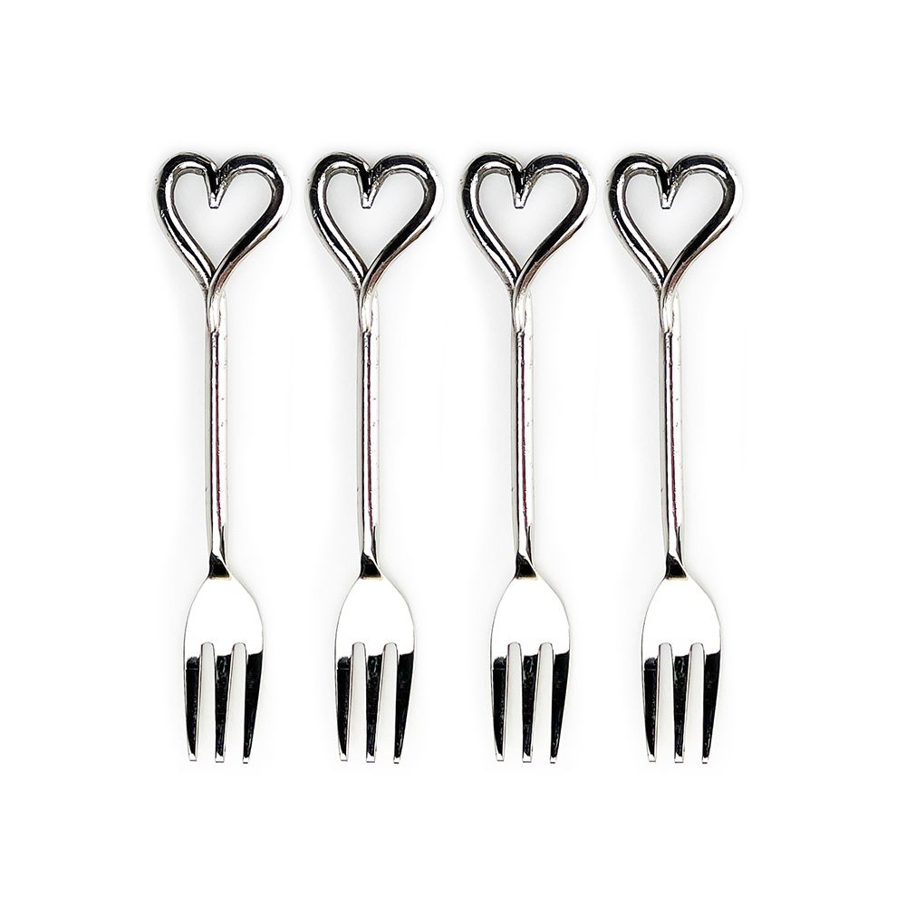 Love Heart Pastry Forks