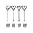 Love Heart Pastry Forks