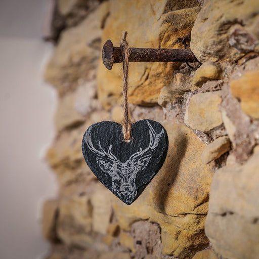 Stag | Slate Heart Decoration