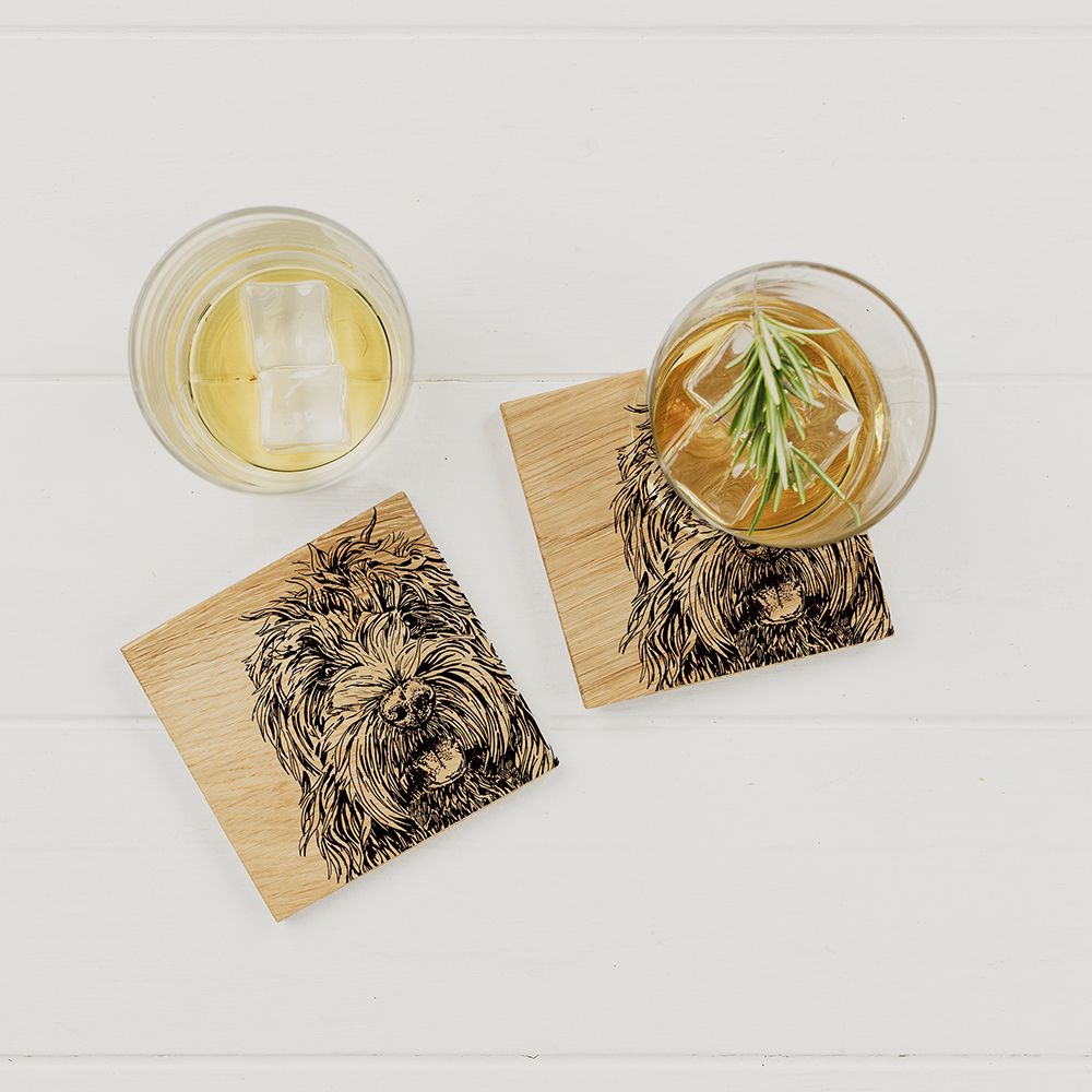 Cockapoo | Oak Coasters
