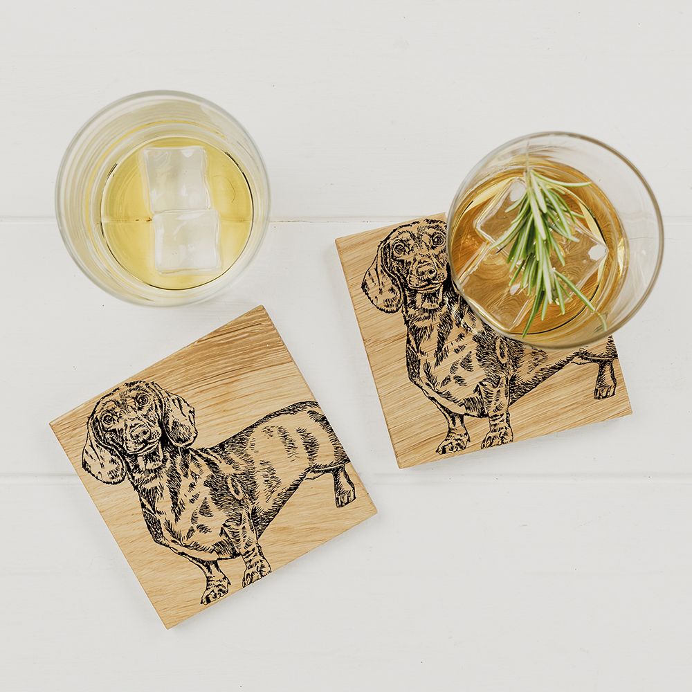 Dachshund | Oak Coasters