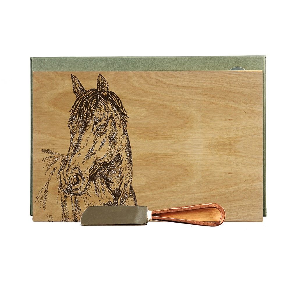 Oak Cheese Board & Knife Set