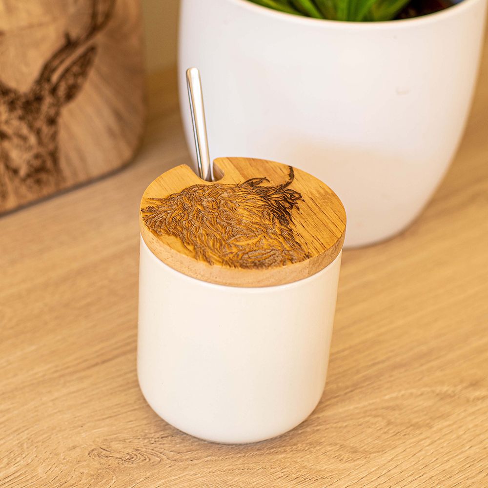 Highland Cow | Jar & Spoon Set