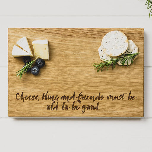 Oak Serving Board | Cheese, Wine & Friends