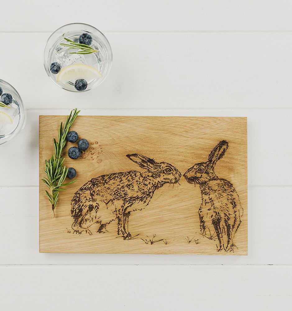 Kissing Hares Oak Serving Board