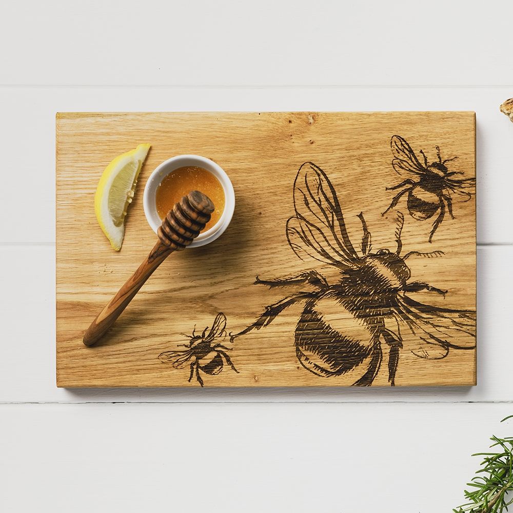 Bee Oak Serving Board
