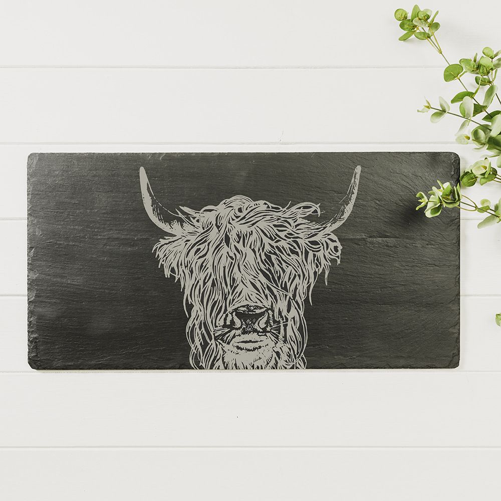 Slate Table Runner | Highland Cow
