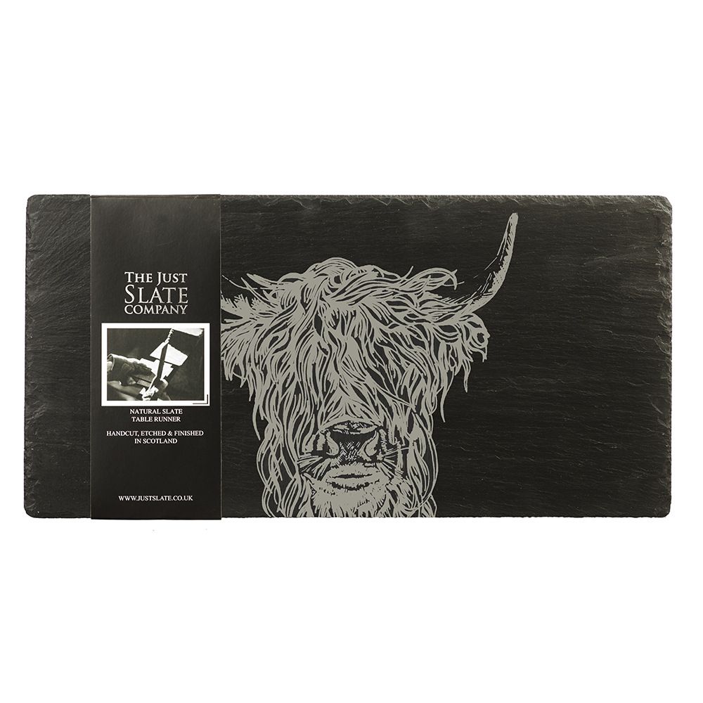 Slate Table Runner | Highland Cow