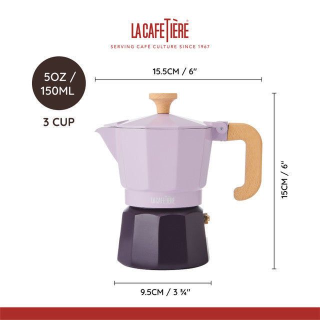 Venice 3-Cup Espresso Maker | Purple