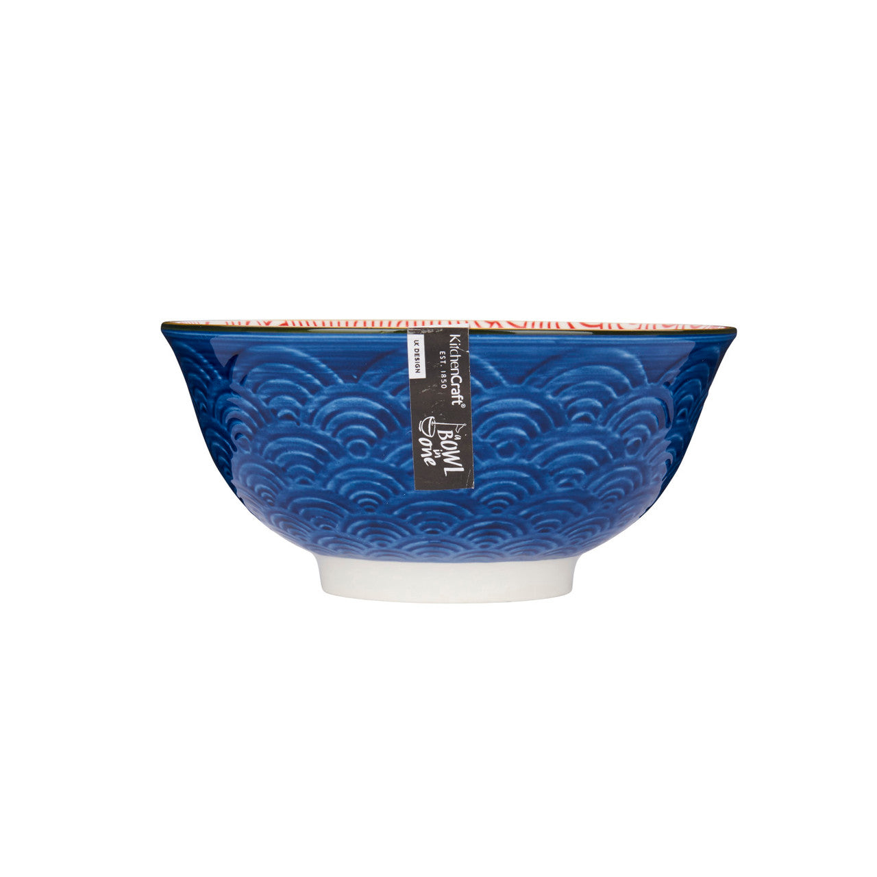 Blue Arched Pattern Ceramic Bowl