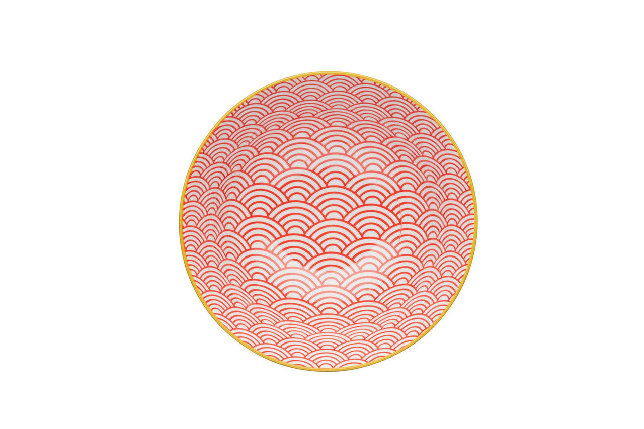 Blue Arched Pattern Ceramic Bowl