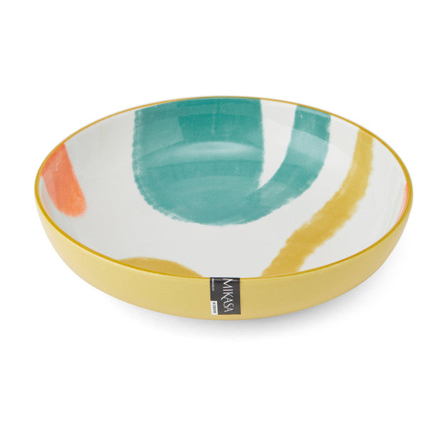 Yellow Abstract Pasta Bowl