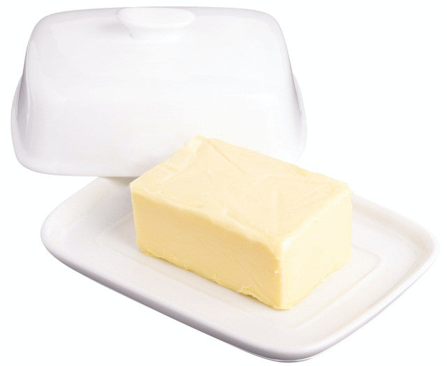 White Porcelain Butter Dish
