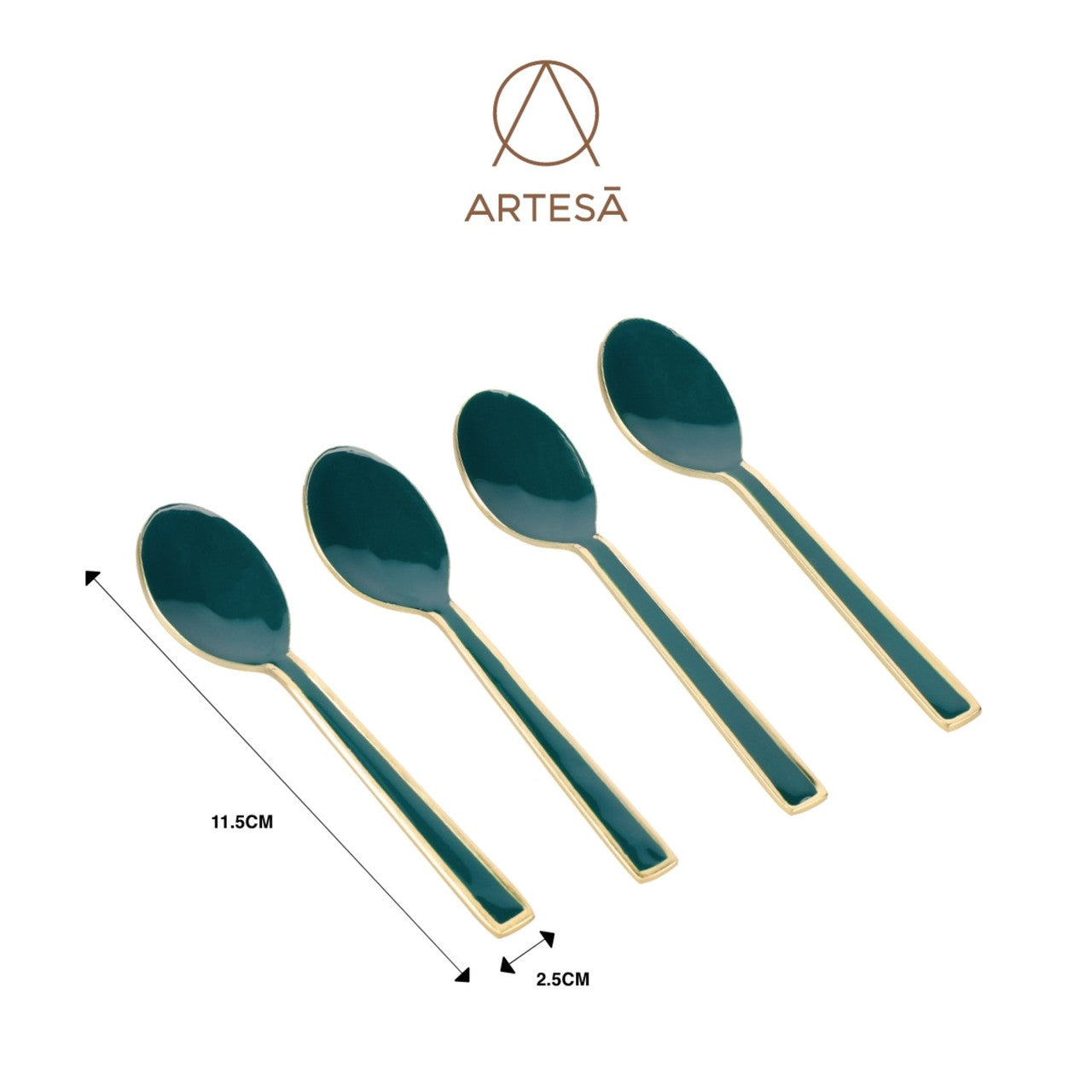 Green and Gold Teaspoons